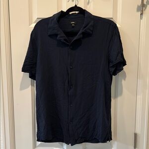 Express Men's Navy Casual Button Down Shirt